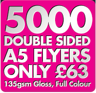 5000 Double Sided A5 Flyers Only 67