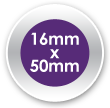 16mm x 50mm