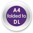 A4 folded to DL